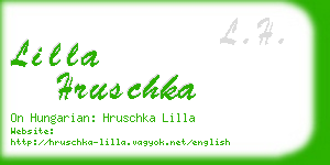 lilla hruschka business card